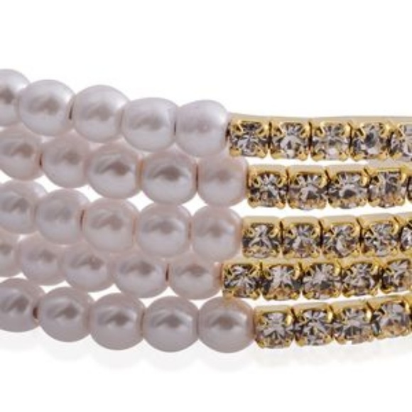 Faux Pearl Cuff Bracelet - Picture 3 of 6
